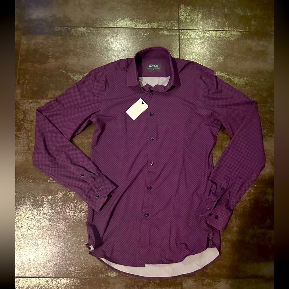 STATE OF MATTER men’s button up dress shirt size small